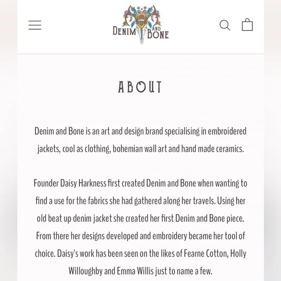 Denim and Bone Mary and Roses patch and embroidered one of a kind Levi Jacket - Picture 11 of 15